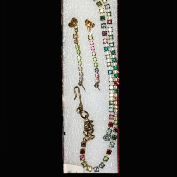 Old Fashioned Vintage Rhinestone Choker Set - Picture 12 of 16